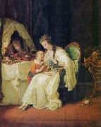 Johann Heinrich Wilhelm Tischbein Familienszene oil on canvas